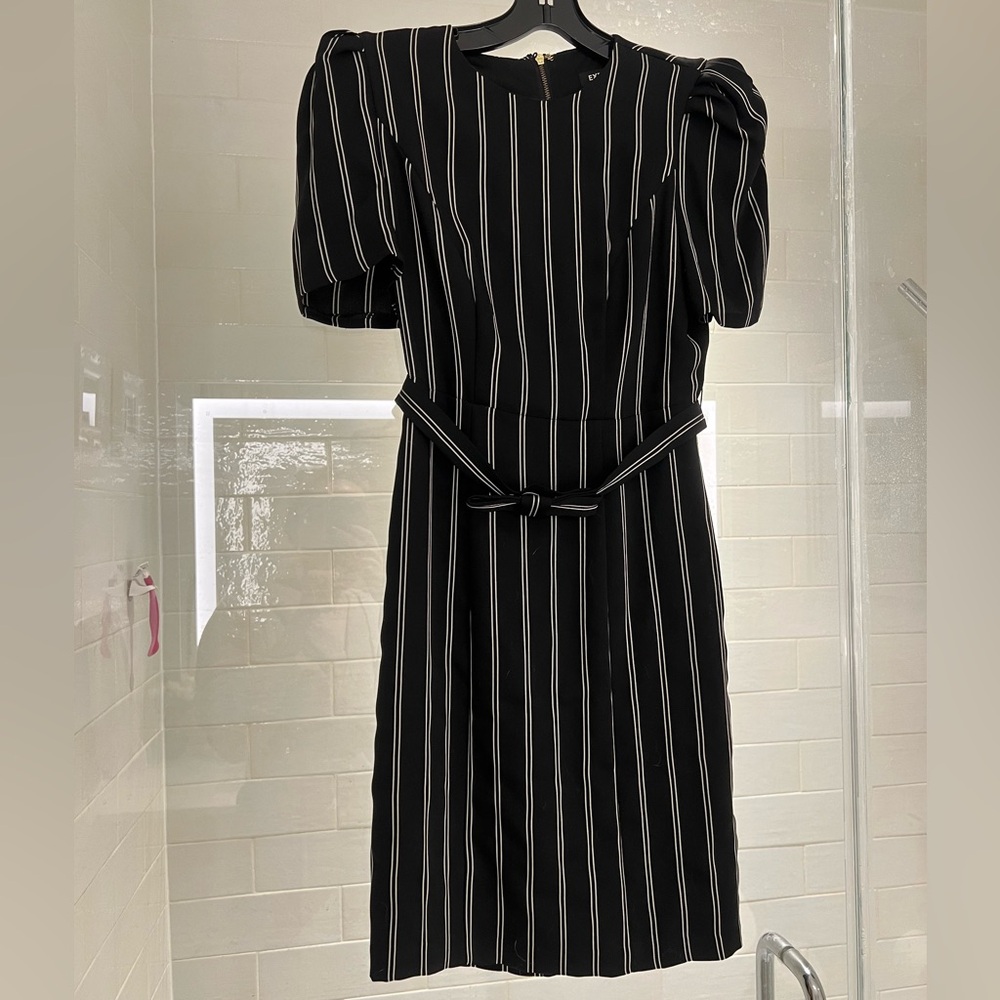 Black and White Striped Dress